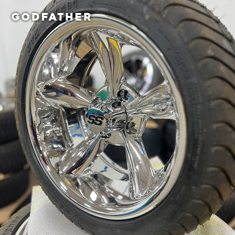 golf cart rims the godfather chrome