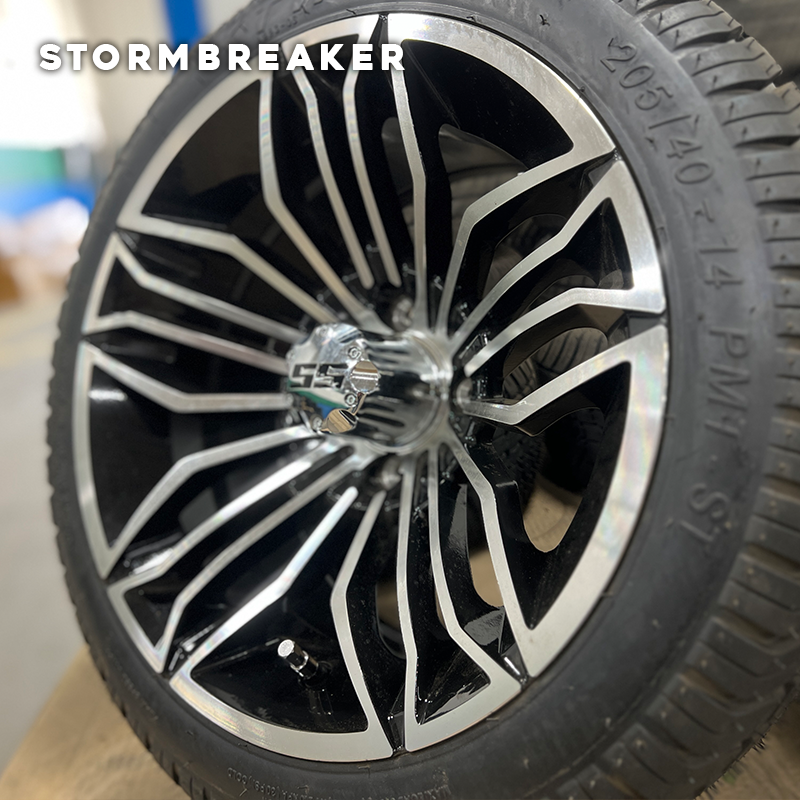 stormbreaker golf cart rims angled